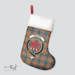 Scottish Wilson Ancient Clan Tartan Crest Christmas Stocking - Tartan Plaid Christmas Decor Scottish Plaid Tartan Plaid - ScotsTee - scotstee.com