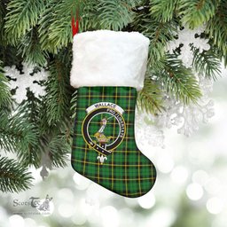 Scottish Wallace Hunting Modern Clan Tartan Crest Christmas Stocking - Tartan Plaid Christmas Decor Scottish Plaid Tartan Plaid - ScotsTee - scotstee.com