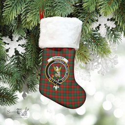 Scottish Stewart Atholl Modern Clan Tartan Crest Christmas Stocking - Tartan Plaid Christmas Decor Scottish Plaid Tartan Plaid - ScotsTee - scotstee.com