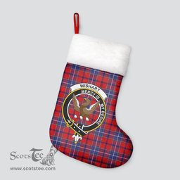 Scottish Wishart Dress Clan Tartan Crest Christmas Stocking - Tartan Plaid Christmas Decor Scottish Plaid Tartan Plaid - ScotsTee - scotstee.com