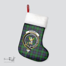 Scottish Stewart Old Modern Clan Tartan Crest Christmas Stocking - Tartan Plaid Christmas Decor Scottish Plaid Tartan Plaid - ScotsTee - scotstee.com