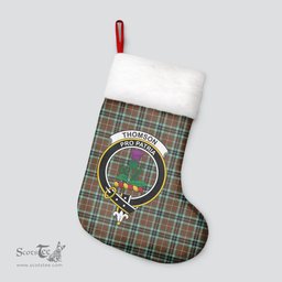 Scottish Thomson Hunting Modern Clan Tartan Crest Christmas Stocking - Tartan Plaid Christmas Decor Scottish Plaid Tartan Plaid - ScotsTee - scotstee.com