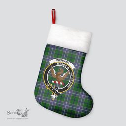 Scottish Wishart Hunting Clan Tartan Crest Christmas Stocking - Tartan Plaid Christmas Decor Scottish Plaid Tartan Plaid - ScotsTee - scotstee.com