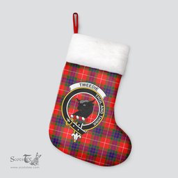 Scottish Tweedie Clan Tartan Crest Christmas Stocking - Tartan Plaid Christmas Decor Scottish Plaid Tartan Plaid - ScotsTee - scotstee.com