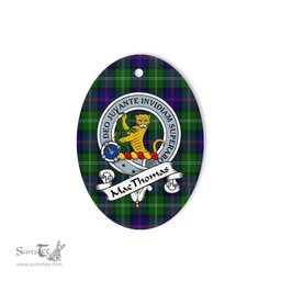 MacThomas Scottish Clan Badge Plaid Ornament Gift. Christmas Tree Ornament MacThomas Tartan Ornament,  ceramic ornament, personalized christmas ornaments, christmas tree ornaments, christmas door decorations, Plaid Ornament, Tartan Ceramic Ornament
