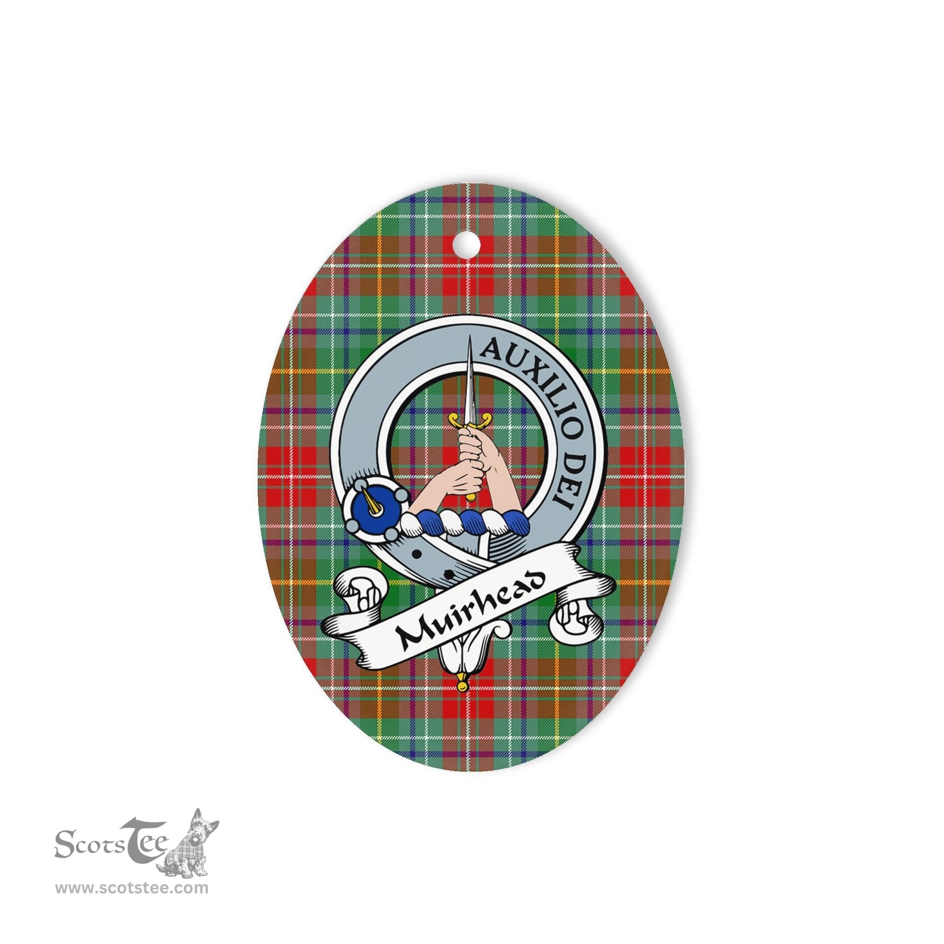 Muirhead Scottish Clan Badge Plaid Ornament Gift. Christmas Tree Ornament Muirhead Tartan Ornament,  ceramic ornament, personalized christmas ornaments, christmas tree ornaments, christmas door decorations, Plaid Ornament, Tartan Ceramic Ornament