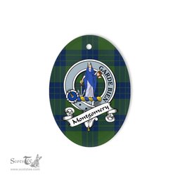Montgomery Scottish Clan Badge Plaid Ornament Gift. Christmas Tree Ornament Montgomery Tartan Ornament,  ceramic ornament, personalized christmas ornaments, christmas tree ornaments, christmas door decorations, Plaid Ornament, Tartan Ceramic Ornament