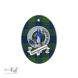 Montgomery Scottish Clan Badge Plaid Ornament Gift. Christmas Tree Ornament Montgomery Tartan Ornament,  ceramic ornament, personalized christmas ornaments, christmas tree ornaments, christmas door decorations, Plaid Ornament, Tartan Ceramic Ornament