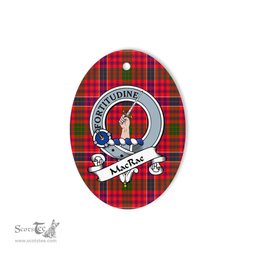 MacRae Scottish Clan Badge Plaid Ornament Gift. Christmas Tree Ornament MacRae Tartan Ornament,  ceramic ornament, personalized christmas ornaments, christmas tree ornaments, christmas door decorations, Plaid Ornament, Tartan Ceramic Ornament