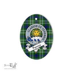 Purves Scottish Clan Badge Plaid Ornament Gift. Christmas Tree Ornament Purves Tartan Ornament,  ceramic ornament, personalized christmas ornaments, christmas tree ornaments, christmas door decorations, Plaid Ornament, Tartan Ceramic Ornament