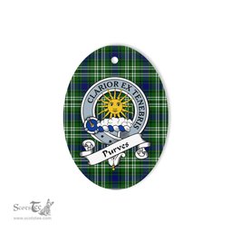 Purves Scottish Clan Badge Plaid Ornament Gift. Christmas Tree Ornament Purves Tartan Ornament,  ceramic ornament, personalized christmas ornaments, christmas tree ornaments, christmas door decorations, Plaid Ornament, Tartan Ceramic Ornament