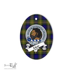 Muir Scottish Clan Badge Plaid Ornament Gift. Christmas Tree Ornament Muir Tartan Ornament,  ceramic ornament, personalized christmas ornaments, christmas tree ornaments, christmas door decorations, Plaid Ornament, Tartan Ceramic Ornament