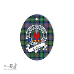 Logan Scottish Clan Badge Plaid Ornament Gift. Christmas Tree Ornament Logan Tartan Ornament,  ceramic ornament, personalized christmas ornaments, christmas tree ornaments, christmas door decorations, Plaid Ornament, Tartan Ceramic Ornament