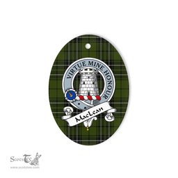 MacLean Scottish Clan Badge Plaid Ornament Gift. Christmas Tree Ornament MacLean Tartan Ornament,  ceramic ornament, personalized christmas ornaments, christmas tree ornaments, christmas door decorations, Plaid Ornament, Tartan Ceramic Ornament