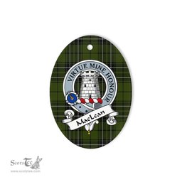 MacLean Scottish Clan Badge Plaid Ornament Gift. Christmas Tree Ornament MacLean Tartan Ornament,  ceramic ornament, personalized christmas ornaments, christmas tree ornaments, christmas door decorations, Plaid Ornament, Tartan Ceramic Ornament