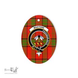 Maxtone Scottish Clan Plaid Ornament Gift. Christmas Tree Ornament Maxtone Clan Tartan Ornament,  ceramic ornament, personalized christmas ornaments, christmas tree ornaments, christmas door decorations, Plaid Ornament, Tartan Ceramic Ornament
