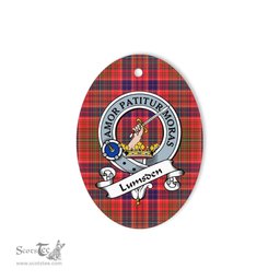 Lumsden Scottish Clan Badge Plaid Ornament Gift. Christmas Tree Ornament Lumsden Tartan Ornament,  ceramic ornament, personalized christmas ornaments, christmas tree ornaments, christmas door decorations, Plaid Ornament, Tartan Ceramic Ornament