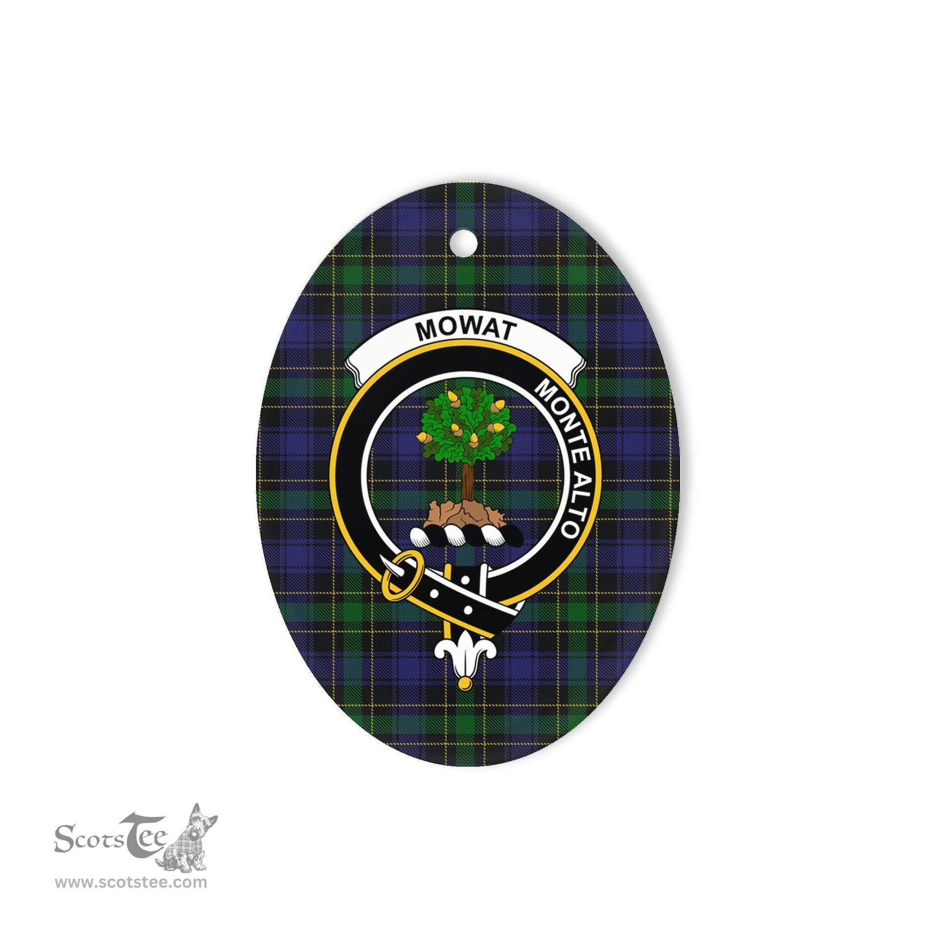 Mowat Scottish Clan Plaid Ornament Gift. Christmas Tree Ornament Mowat Clan Tartan Ornament,  ceramic ornament, personalized christmas ornaments, christmas tree ornaments, christmas door decorations, Plaid Ornament, Tartan Ceramic Ornament