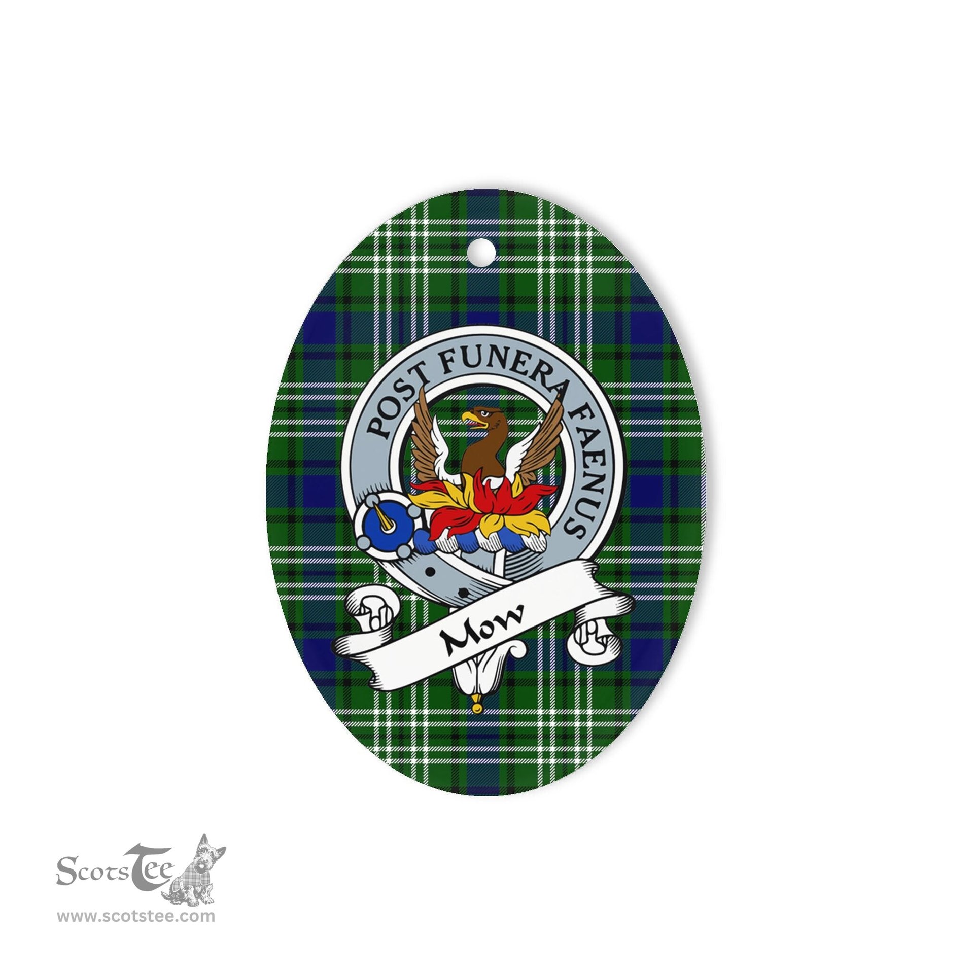Mow Scottish Clan Badge Plaid Ornament Gift. Christmas Tree Ornament Mow Tartan Ornament,  ceramic ornament, personalized christmas ornaments, christmas tree ornaments, christmas door decorations, Plaid Ornament, Tartan Ceramic Ornament