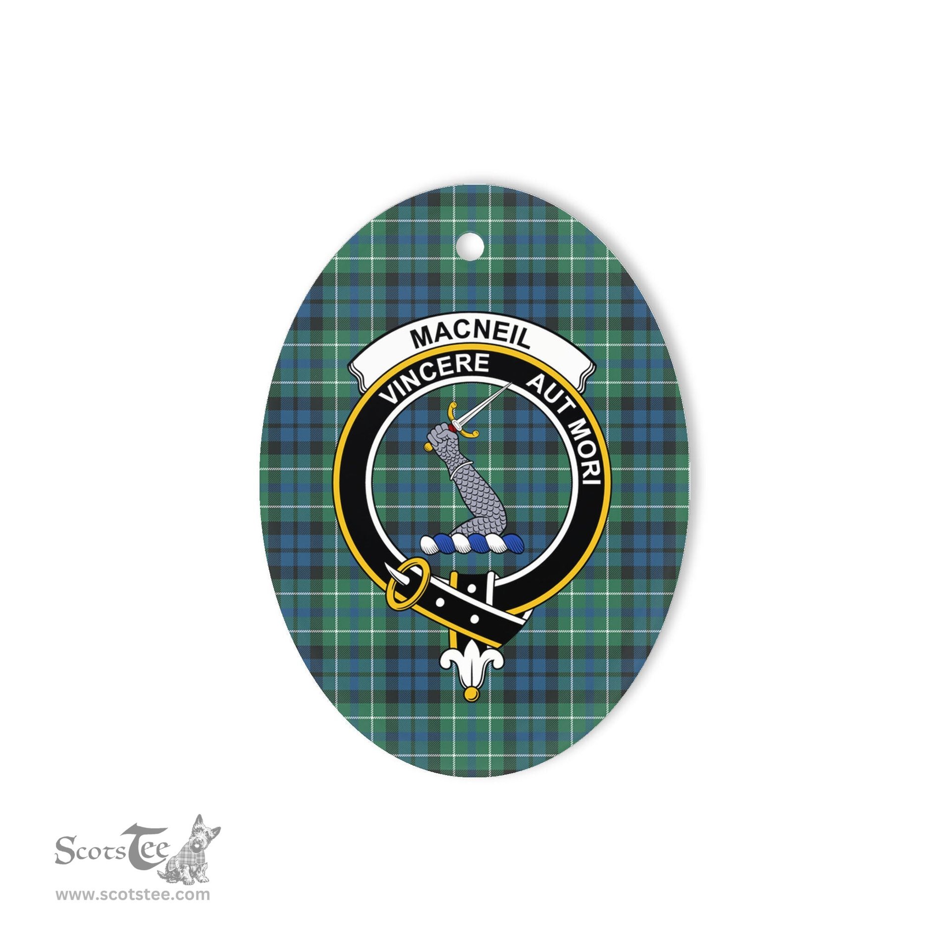 MacNeil of Colonsay Scottish Clan Plaid Ornament Gift. Christmas Tree Ornament MacNeil of Colonsay Clan Tartan Ornament,  ceramic ornament, personalized christmas ornaments, christmas tree ornaments, christmas door decorations, Plaid Ornament, Tartan Ceramic Ornament