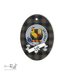 Lyle Scottish Clan Badge Plaid Ornament Gift. Christmas Tree Ornament Lyle Tartan Ornament,  ceramic ornament, personalized christmas ornaments, christmas tree ornaments, christmas door decorations, Plaid Ornament, Tartan Ceramic Ornament