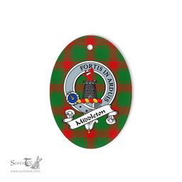 Middleton Scottish Clan Badge Plaid Ornament Gift. Christmas Tree Ornament Middleton Tartan Ornament,  ceramic ornament, personalized christmas ornaments, christmas tree ornaments, christmas door decorations, Plaid Ornament, Tartan Ceramic Ornament