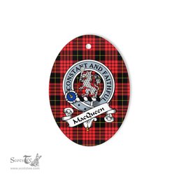 MacQueen Scottish Clan Badge Plaid Ornament Gift. Christmas Tree Ornament MacQueen Tartan Ornament,  ceramic ornament, personalized christmas ornaments, christmas tree ornaments, christmas door decorations, Plaid Ornament, Tartan Ceramic Ornament