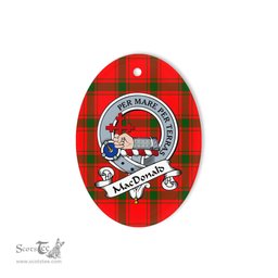 MacDonald of Sleat Scottish Clan Badge Plaid Ornament Gift. Christmas Tree Ornament MacDonald of Sleat Tartan Ornament,  ceramic ornament, personalized christmas ornaments, christmas tree ornaments, christmas door decorations, Plaid Ornament, Tartan Ceramic Ornament