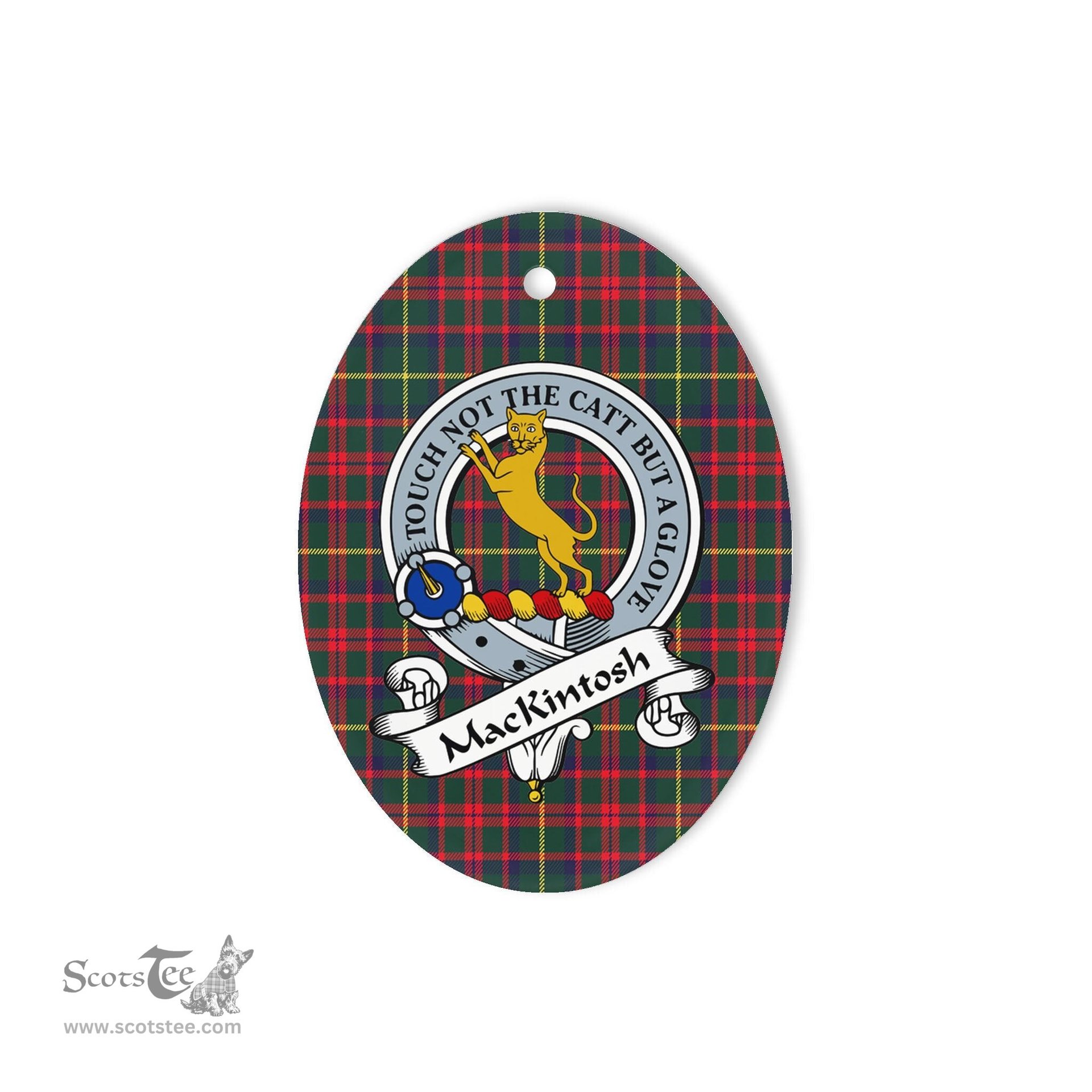 MacKintosh Scottish Clan Badge Plaid Ornament Gift. Christmas Tree Ornament MacKintosh Tartan Ornament,  ceramic ornament, personalized christmas ornaments, christmas tree ornaments, christmas door decorations, Plaid Ornament, Tartan Ceramic Ornament