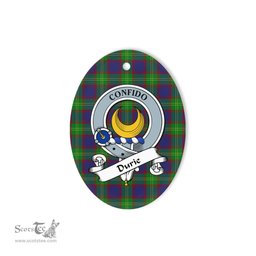 Durie Scottish Clan Badge Plaid Ornament Gift. Christmas Tree Ornament Durie Tartan Ornament,  ceramic ornament, personalized christmas ornaments, christmas tree ornaments, christmas door decorations, Plaid Ornament, Tartan Ceramic Ornament