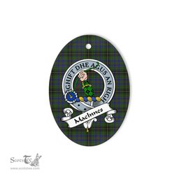 MacInnes Scottish Clan Badge Plaid Ornament Gift. Christmas Tree Ornament MacInnes Tartan Ornament,  ceramic ornament, personalized christmas ornaments, christmas tree ornaments, christmas door decorations, Plaid Ornament, Tartan Ceramic Ornament