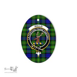Rollo Scottish Clan Plaid Ornament Gift. Christmas Tree Ornament Rollo Clan Tartan Ornament,  ceramic ornament, personalized christmas ornaments, christmas tree ornaments, christmas door decorations, Plaid Ornament, Tartan Ceramic Ornament