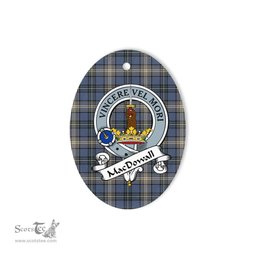 MacDowall Scottish Clan Badge Plaid Ornament Gift. Christmas Tree Ornament MacDowall Tartan Ornament,  ceramic ornament, personalized christmas ornaments, christmas tree ornaments, christmas door decorations, Plaid Ornament, Tartan Ceramic Ornament