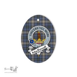 MacDowall Scottish Clan Badge Plaid Ornament Gift. Christmas Tree Ornament MacDowall Tartan Ornament,  ceramic ornament, personalized christmas ornaments, christmas tree ornaments, christmas door decorations, Plaid Ornament, Tartan Ceramic Ornament