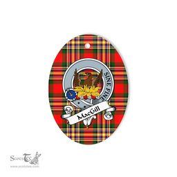 MacGill Scottish Clan Badge Plaid Ornament Gift. Christmas Tree Ornament MacGill Tartan Ornament,  ceramic ornament, personalized christmas ornaments, christmas tree ornaments, christmas door decorations, Plaid Ornament, Tartan Ceramic Ornament