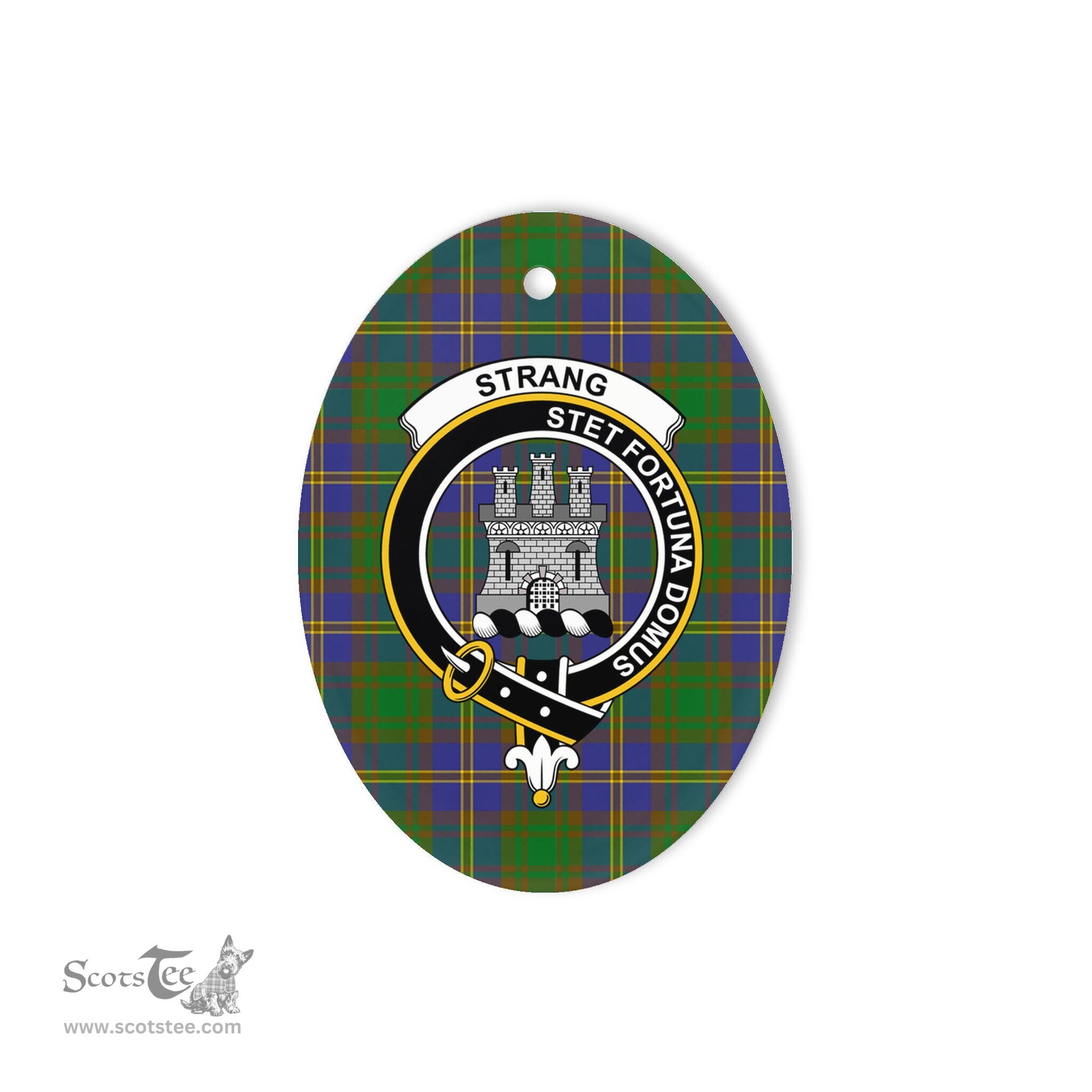 Strang Scottish Clan Plaid Ornament Gift. Christmas Tree Ornament Strang Clan Tartan Ornament,  ceramic ornament, personalized christmas ornaments, christmas tree ornaments, christmas door decorations, Plaid Ornament, Tartan Ceramic Ornament