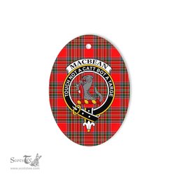 MacBean Scottish Clan Plaid Ornament Gift. Christmas Tree Ornament MacBean Clan Tartan Ornament,  ceramic ornament, personalized christmas ornaments, christmas tree ornaments, christmas door decorations, Plaid Ornament, Tartan Ceramic Ornament