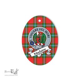 MacLaine Of Lochbuie Scottish Clan Badge Plaid Ornament Gift. Christmas Tree Ornament MacLaine Of Lochbuie Tartan Ornament,  ceramic ornament, personalized christmas ornaments, christmas tree ornaments, christmas door decorations, Plaid Ornament, Tartan Ceramic Ornament