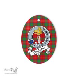 Chisholm Scottish Clan Badge Plaid Ornament Gift. Christmas Tree Ornament Chisholm Tartan Ornament,  ceramic ornament, personalized christmas ornaments, christmas tree ornaments, christmas door decorations, Plaid Ornament, Tartan Ceramic Ornament