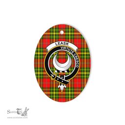 Leask Scottish Clan Plaid Ornament Gift. Christmas Tree Ornament Leask Clan Tartan Ornament,  ceramic ornament, personalized christmas ornaments, christmas tree ornaments, christmas door decorations, Plaid Ornament, Tartan Ceramic Ornament