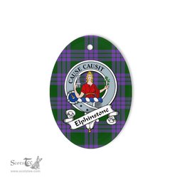 Elphinstone Scottish Clan Badge Plaid Ornament Gift. Christmas Tree Ornament Elphinstone Tartan Ornament,  ceramic ornament, personalized christmas ornaments, christmas tree ornaments, christmas door decorations, Plaid Ornament, Tartan Ceramic Ornament