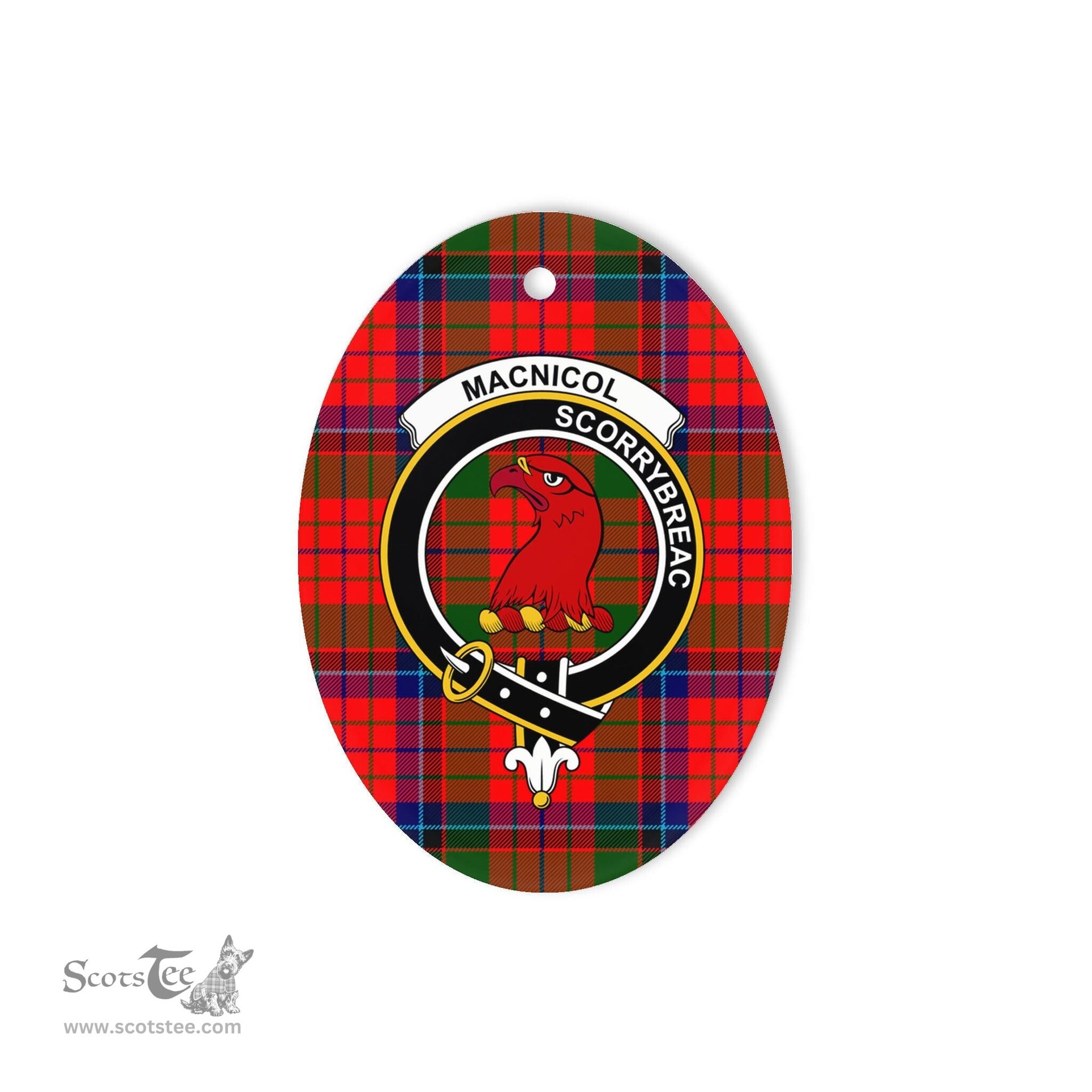 MacNicol of Scorrybreac Scottish Clan Plaid Ornament Gift. Christmas Tree Ornament MacNicol Clan Tartan Ornament,  ceramic ornament, personalized christmas ornaments, christmas tree ornaments, christmas door decorations, Plaid Ornament, Tartan Ceramic Ornament