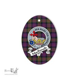 Macdonalds Of Donald Scottish Clan Badge Plaid Ornament Gift. Christmas Tree Ornament Macdonalds Of Donald Tartan Ornament,  ceramic ornament, personalized christmas ornaments, christmas tree ornaments, christmas door decorations, Plaid Ornament, Tartan Ceramic Ornament