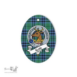 Keith Scottish Clan Badge Plaid Ornament Gift. Christmas Tree Ornament Keith Tartan Ornament,  ceramic ornament, personalized christmas ornaments, christmas tree ornaments, christmas door decorations, Plaid Ornament, Tartan Ceramic Ornament