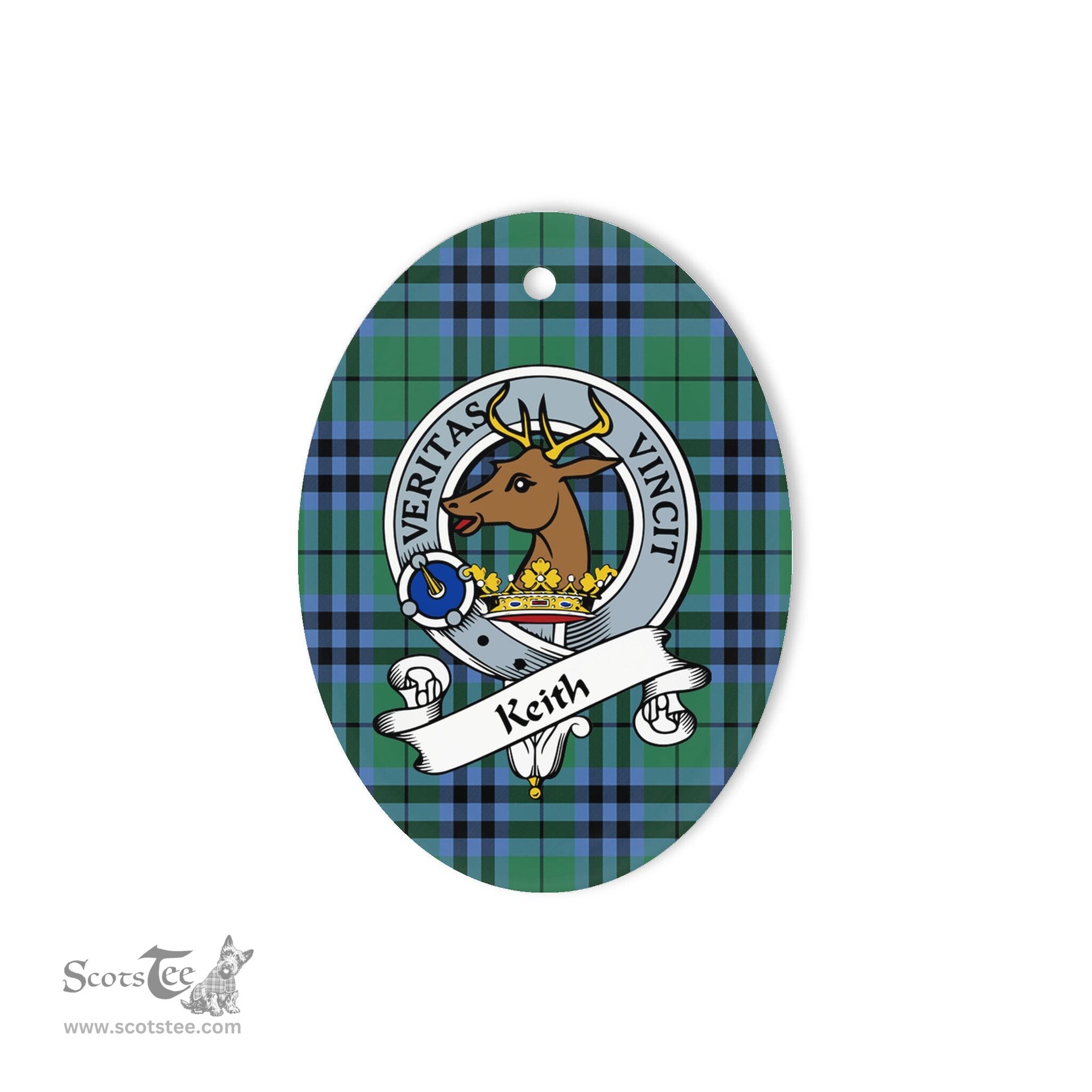 Keith Scottish Clan Badge Plaid Ornament Gift. Christmas Tree Ornament Keith Tartan Ornament,  ceramic ornament, personalized christmas ornaments, christmas tree ornaments, christmas door decorations, Plaid Ornament, Tartan Ceramic Ornament