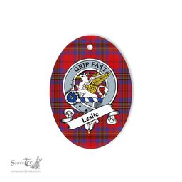 Leslie Earl of Rothes Scottish Clan Badge Plaid Ornament Gift. Christmas Tree Ornament Leslie Earl of Rothes Tartan Ornament,  ceramic ornament, personalized christmas ornaments, christmas tree ornaments, christmas door decorations, Plaid Ornament, Tartan Ceramic Ornament