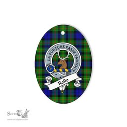 Rollo Scottish Clan Badge Plaid Ornament Gift. Christmas Tree Ornament Rollo Tartan Ornament,  ceramic ornament, personalized christmas ornaments, christmas tree ornaments, christmas door decorations, Plaid Ornament, Tartan Ceramic Ornament