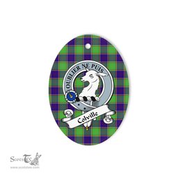 Colville Scottish Clan Badge Plaid Ornament Gift. Christmas Tree Ornament Colville Tartan Ornament,  ceramic ornament, personalized christmas ornaments, christmas tree ornaments, christmas door decorations, Plaid Ornament, Tartan Ceramic Ornament