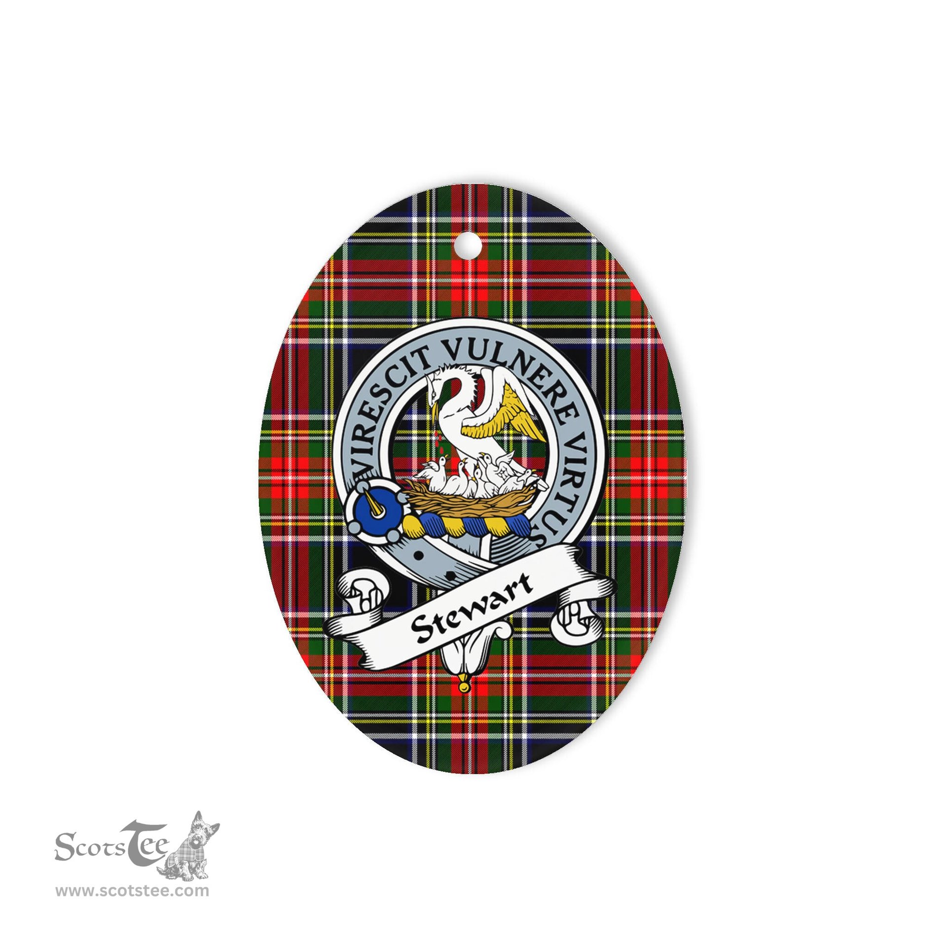 Stewart High Stewards Scottish Clan Badge Plaid Ornament Gift. Christmas Tree Ornament Stewart High Stewards Tartan Ornament,  ceramic ornament, personalized christmas ornaments, christmas tree ornaments, christmas door decorations, Plaid Ornament, Tartan Ceramic Ornament