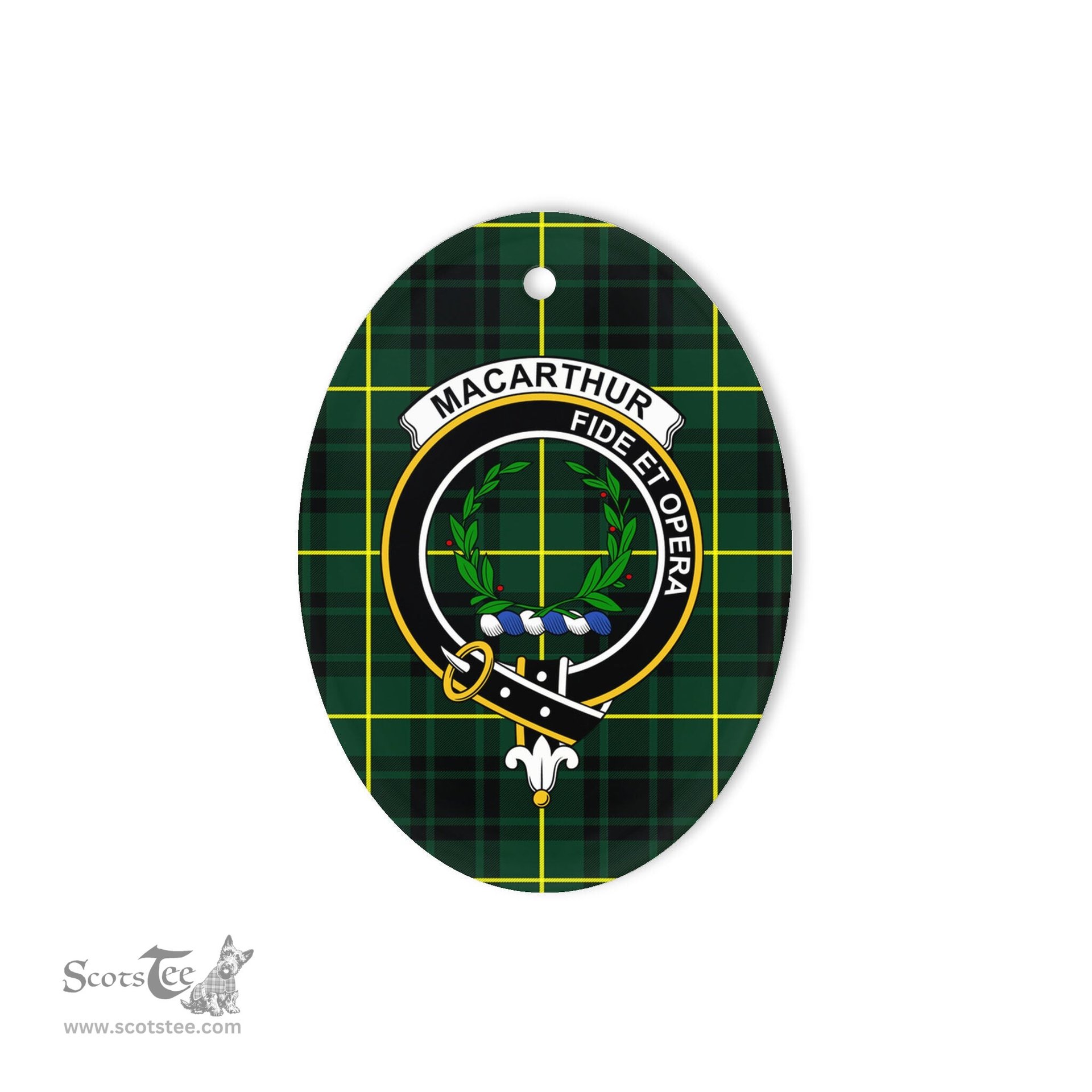 Macarthur Scottish Clan Plaid Ornament Gift. Christmas Tree Ornament Macarthur Clan Tartan Ornament,  ceramic ornament, personalized christmas ornaments, christmas tree ornaments, christmas door decorations, Plaid Ornament, Tartan Ceramic Ornament